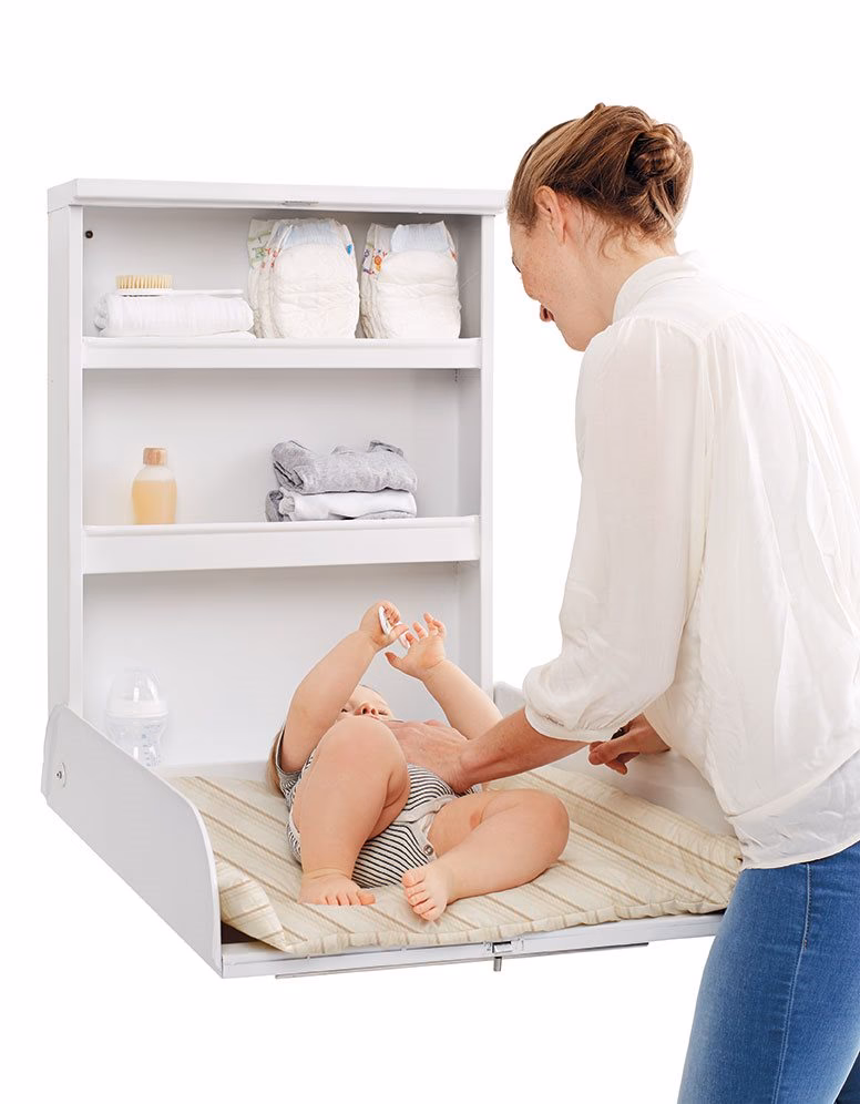 Hvor længe bruger baby puslebord?