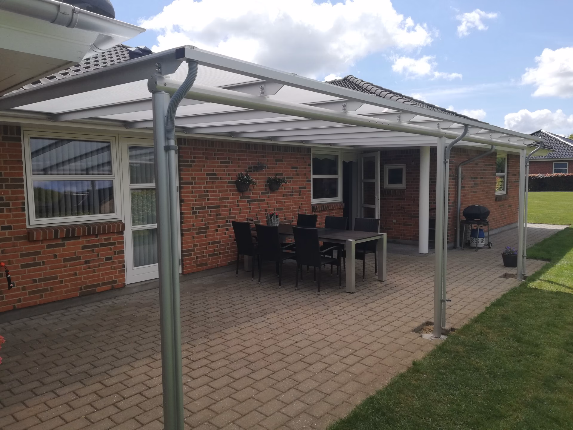Hvor meget fald skal der være på en overdækket terrasse?