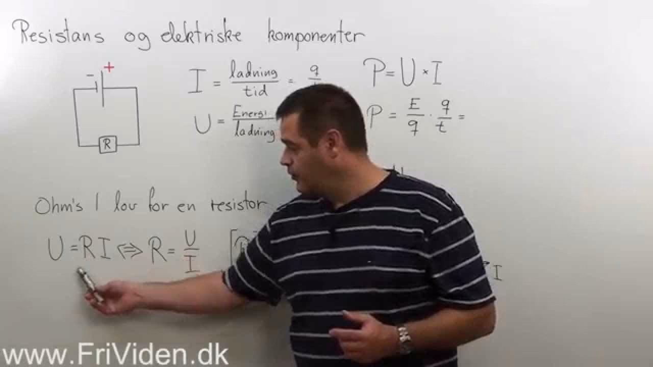 Hvad betyder det for strømmen, at et materiale har resistans?
